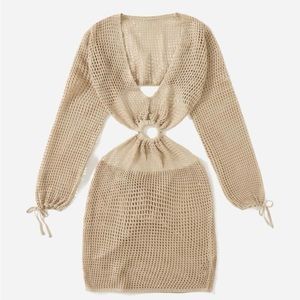 Khaki/Knitted Swimsuit Coverup